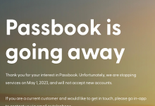 Passbook美国银行账户将于2023年5月1日正式下线